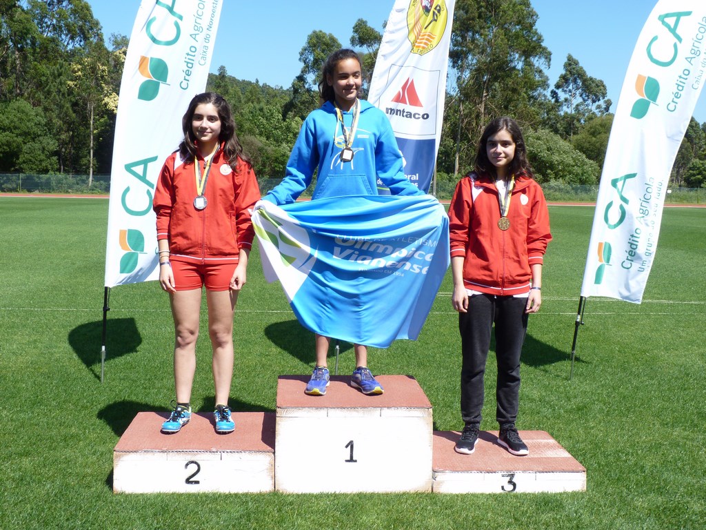 100m barreiras 2ª Mariana Pedreira 3ª Vanessa Pedreira