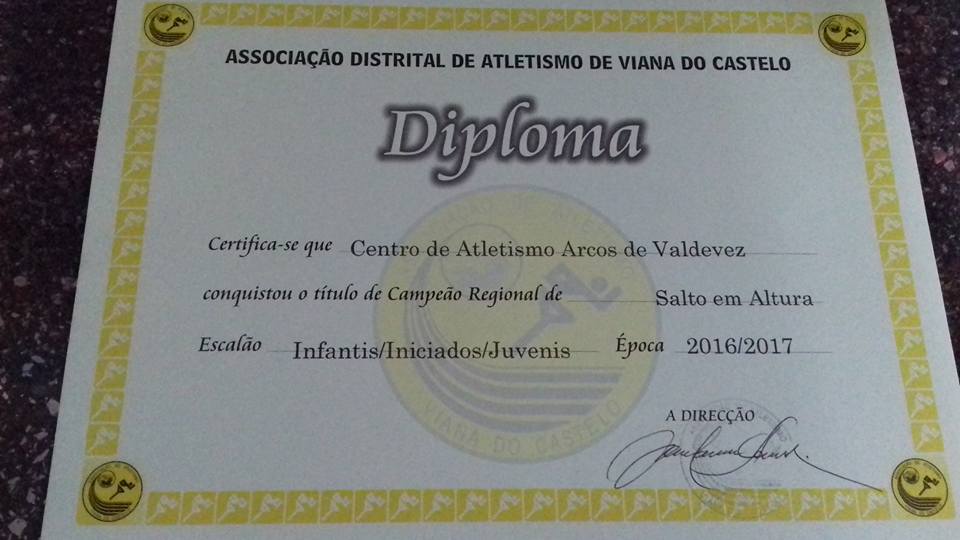 Altura Diploma Campeão Regional